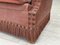 Divano a due posti in velluto rosa salmone e legno di faggio, Danimarca, anni '70, Immagine 2