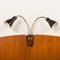 Skandinavisches Mid-Century Queen Size Bett mit Nachttischen und Lampe, 1950er 15