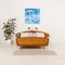 Skandinavisches Mid-Century Queen Size Bett mit Nachttischen und Lampe, 1950er 2