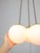 Italienische Mid-Century Lampengruppe aus Messing & Opalglas 3