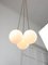 Italienische Mid-Century Lampengruppe aus Messing & Opalglas 16