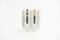Triple Appliques Tubulaires en Chrome et Verre Givré de Doria, 1960s, Set de 2 1