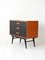 Skandinavische Kommode aus Teak mit schwarzen Einsätzen, 1960er 4
