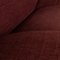 Fabric Chair in Wine Red with Stool by Rolf Benz, Set of 2 4