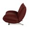 Fabric Chair in Wine Red with Stool by Rolf Benz, Set of 2 20