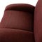 Fabric Chair in Wine Red with Stool by Rolf Benz, Set of 2 6