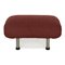 Fabric Chair in Wine Red with Stool by Rolf Benz, Set of 2 17