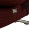 Fabric Chair in Wine Red with Stool by Rolf Benz, Set of 2 12