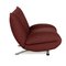 Fabric Chair in Wine Red with Stool by Rolf Benz, Set of 2 16