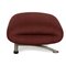 Fabric Chair in Wine Red with Stool by Rolf Benz, Set of 2 15
