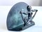 Porte-Serviette Art Déco en Bronze avec Danseuse Nue, Suède, 1930s 2