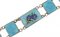 Vintage Armband aus Sterlingsilber mit guillochierter Emaille und floralem Paneel 1
