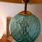 Kugelförmige Tischlampen aus blauem Muranoglas, 1980er, 2er Set 4