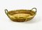 Italian Rattan and Brass Basket Centerpiece, 1960s 10