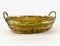 Italian Rattan and Brass Basket Centerpiece, 1960s 2