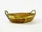 Italian Rattan and Brass Basket Centerpiece, 1960s 11