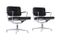 Mid-Century Intermediate Black Leather Desk Chairs by Charles & Ray Eames, Set of 2 1