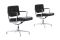 Chaises de Bureau Intermediate Mid-Century en Cuir Noir par Charles & Ray Eames, Set de 2 4