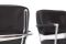 Sedie da scrivania Intermediate Mid-Century in pelle nera di Charles & Ray Eames, set di 2, Immagine 5