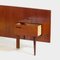 Modernes skandinavisches Mid-Century Doppelbett Kopfteil mit Nachttischen aus Teak, 1960er 7