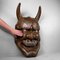 Large Japanese Hand-Carved Wooden Hannya Mask, 1950s 4