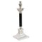 Lampe de Bureau Colonne Corinthienne Victorienne Antique en Plaqué Argent, 1800s 1
