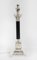 Lampe de Bureau Colonne Corinthienne Victorienne Antique en Plaqué Argent, 1800s 2