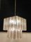 Lustre Mid-Century en Verre Murano avec Détail Graniglia Ambre attribué à Venini 7