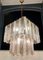 Lustre Mid-Century en Verre Murano avec Détail Graniglia Ambre attribué à Venini 8