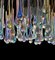 Lustre Lady Victoria Vintage avec Goutte en Verre de Murano Irisé, Set de 2 3