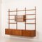 Dänisches Mid-Century Teak Wandregal mit 3 Ablagen im Stil von Poul Cadovius, Dänemark, 1960er 1