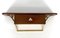Mid-Century Modern Teak & Messing Tastenkonsole, 1950er 2