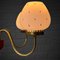 Mid-Century Modern Scandinavian Chandelier in Brass with Glass and Birch, Sweden, 1950s 7