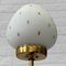 Mid-Century Modern Scandinavian Chandelier in Brass with Glass and Birch, Sweden, 1950s 9