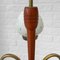 Mid-Century Modern Scandinavian Chandelier in Brass with Glass and Birch, Sweden, 1950s 10