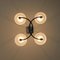 Art Deco Opaline Glass 4-Arm Chandelier, 1930s 8