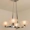 Art Deco Opaline Glass 4-Arm Chandelier, 1930s 7
