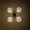 Art Deco Opaline Glass 4-Arm Chandelier, 1930s 6