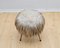 Mid-Century Lambskin Stool, 1960s 3