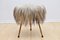 Mid-Century Lambskin Stool, 1960s 1