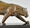 Irenee Rochard, Art Deco Sculpture of a Panther, 1930, Bronze on Marble Base 10