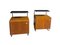 Bauhaus Style Chrome and Oak Nightstands from Kovona, Former Czechoslovakia, 1950s, Set of 2 1