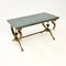 French Brass Marble Top Coffee Table, 1930s 1