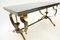 French Brass Marble Top Coffee Table, 1930s 6
