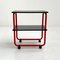 Tubular Console Table on Wheels in Metal and Wood, 1980s 6