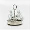 Mid-Century Modern French Condiment Set in Silver Plate and Crystal Glass from Christofle, 1950s, Set of 5 2