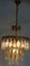 Drop Chandelier in Brass and Murano Glass, 1970s 11