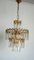Drop Chandelier in Brass and Murano Glass, 1970s 3