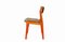 Dining Chairs in Teak and Black Vinyl Upholstery, Set of 5 3