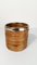 Italian Cachepot Basket in Hand-Woven Pencil Reed Rattan and Brass, 1970s 15